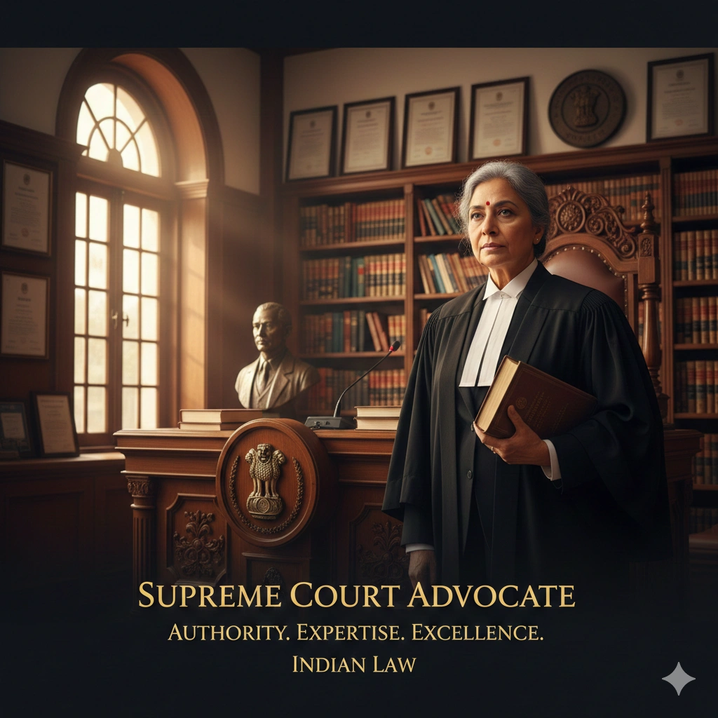 Supreme Court Advocate with extensive trial experience representing clients before the Supreme Court of India