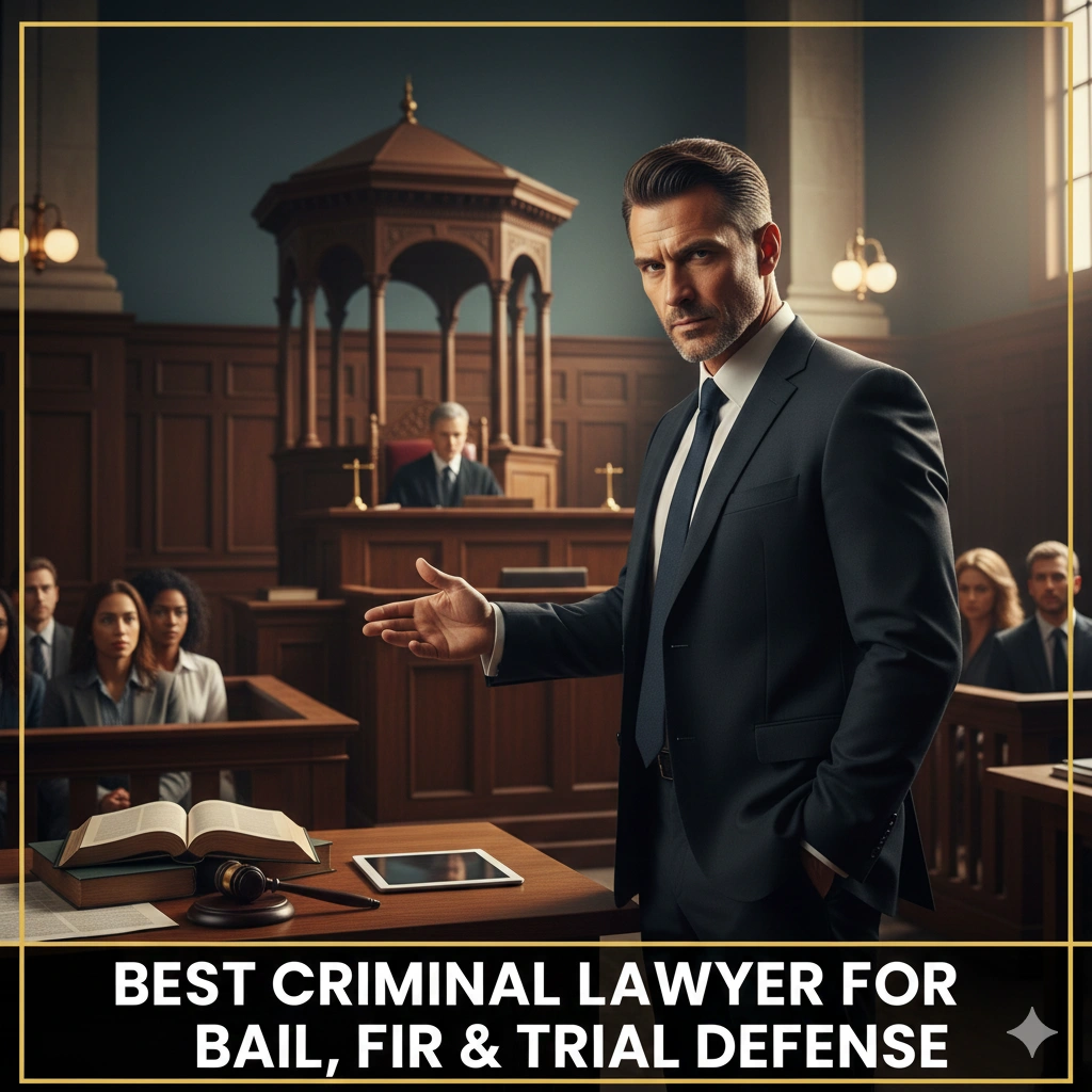 Best criminal lawyer for bail, FIR and trial defense providing legal representation in court with expertise in criminal law