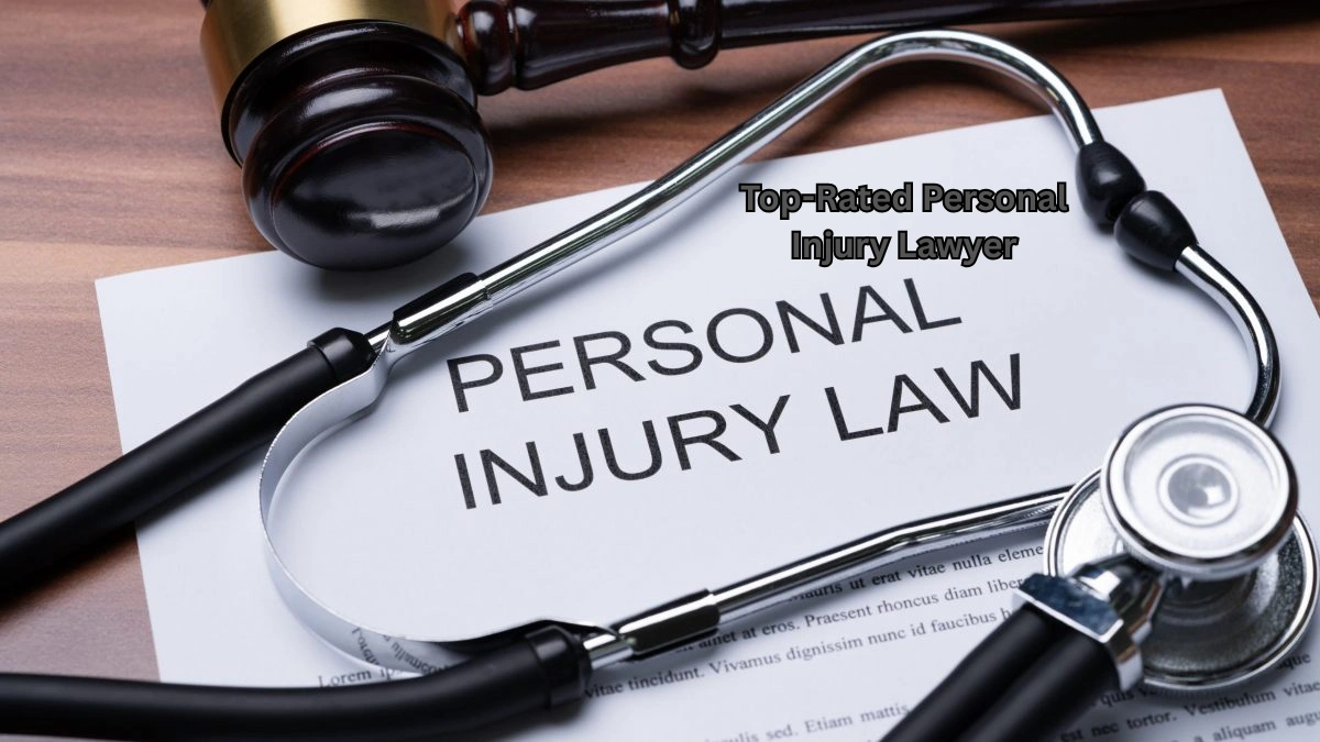 Personal injury law document with gavel and stethoscope symbolizing legal and medical claims